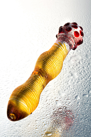 Купить фаллос из стекла желтый Sexus Glass 18,5 см