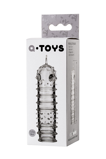 Ребристая утолщающая насадка на пенис A-Toys от ToyFa