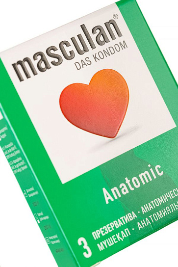 Презервативы Masculan Anatomic анатомические, 3 шт, розовые