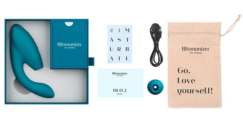 Клиторальный стимулятор Womanizer Duo 2, бирюзовый