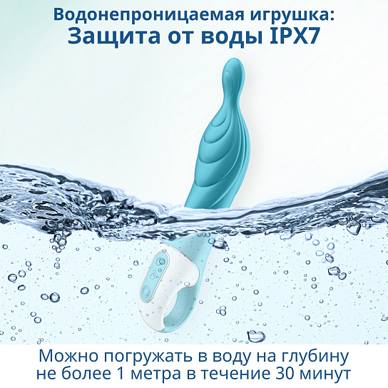 Вибратор для точки A Satisfyer A-Mazing 2, бирюзовый