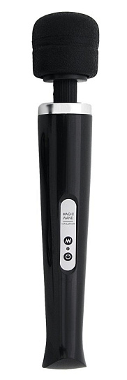 Мощный беспроводной силиконовый массажер Magic Wand черный