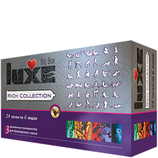 Латексный презерватив с тремя разными цветами Luxe Big Box Rich Collection