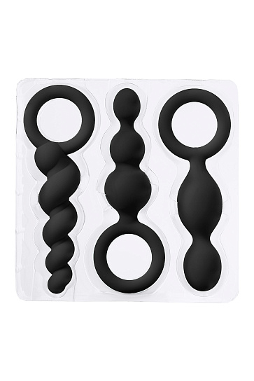 Набор анальных пробок Satisfyer Plugs, черные