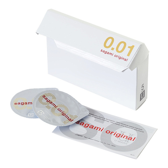 Полиуретановые презервативы Sagami Original 0,01 мм №5