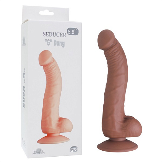 Фаллоимитатор реалистик SEDUCER "G" Dong, 17 см, коричневый