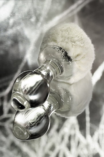 Стеклянная анальная пробка Sexus Glass 226, 13.5 см, белая