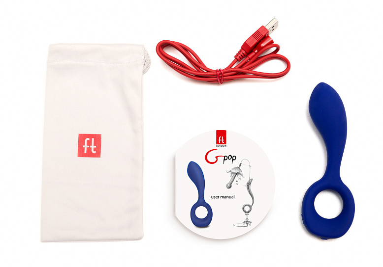 Вибратор двойной Fun Toys анатомический для пары Gpop, фиолетовый