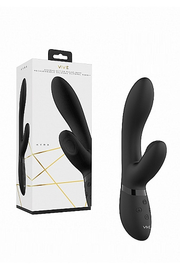 Вибромассажер Kyra с функцией пульсирующее воздействие, черный