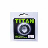 Эреционное силиконовое кольцо Titan, черное