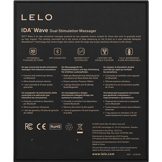 Парный вибратор Lelo Ida Wave, черный