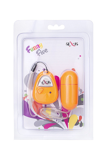 Яркое виброяйцо с пультом ДУ, оранжевое