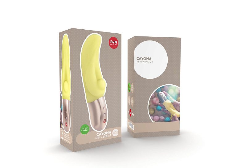 Вагинальный мини вибратор Cayona, 16см, желтый