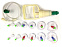 Набор вакуумных прозрачных колб для сосков CUPPINGSET, 12 шт