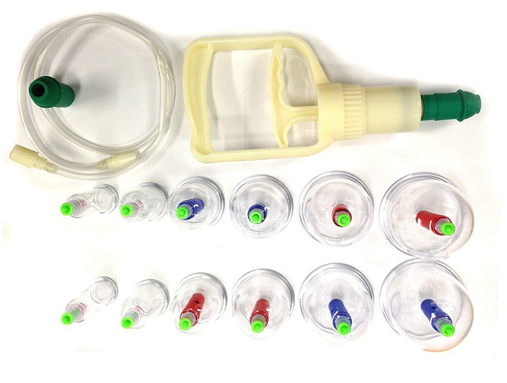 Набор вакуумных прозрачных колб для сосков CUPPINGSET, 12 шт