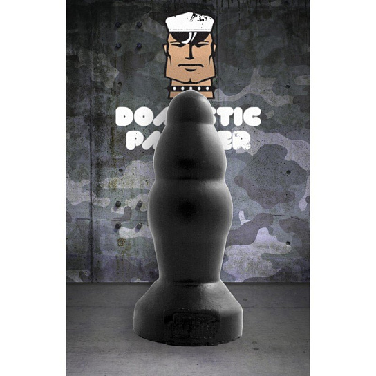 Анальная пробка рельефная Butt Bullet - Black, 14 см