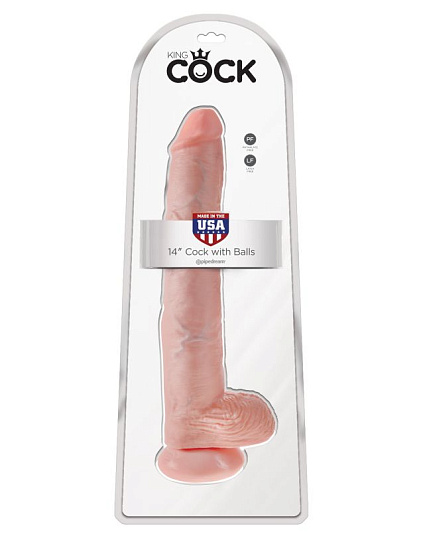 Фаллоимитатор-гигант на присоске Cock King Cock, цвет телесный