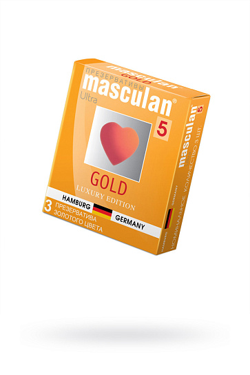 Презервативы Masculan с золотым напылением, 3 шт