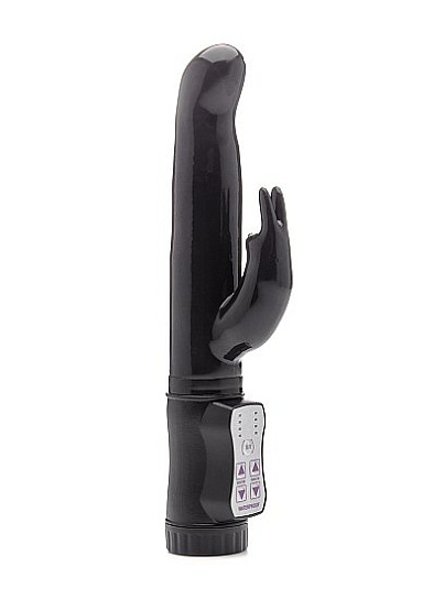 Многоскоростной вибратор с режимами вращения ствола RABBIT II, черный