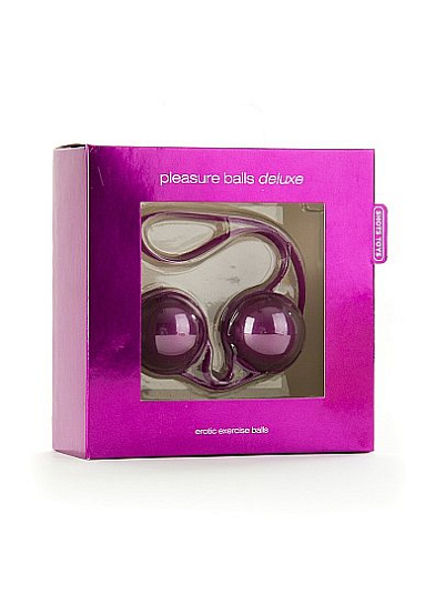 Вагинальные шарики на сцепке PLEASURE BALLS 2, фиолетовые