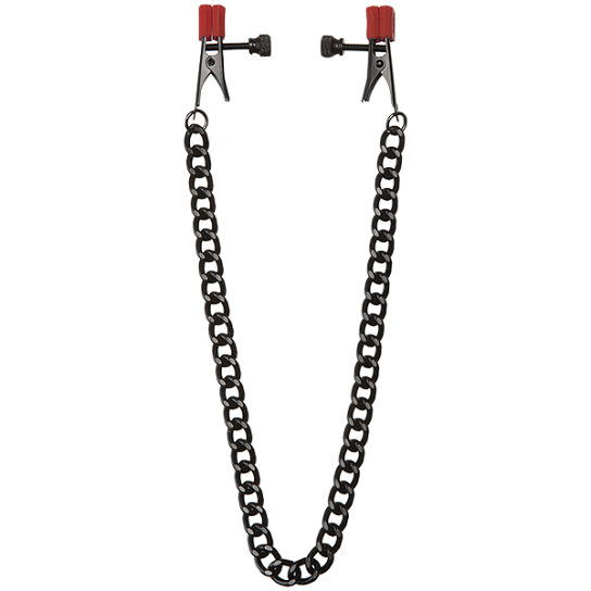 Зажимы для сосков с цепочкой Nipple Clips, черные