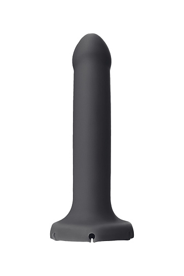 Ремневой страпон с имитацией семяизвержения Strap-on-me, 19.6 см, черный