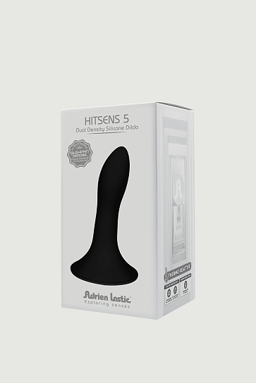 Фаллоимитатор на присоске с двойной плотностью Adrien Lastic HITSENS S05 12.9 см, черный Фаллоимитатор на присоске с двойной плотностью Adrien Lastic HITSENS S05 12.9 см, черный
