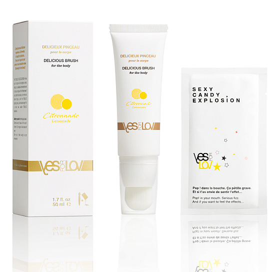 Масло для массажа эрогенных зон DELICIOUS BRUSH - LEMONADE, 50 мл