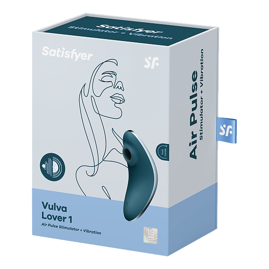 Вакуумно-волновой вибратор Satisfyer Vulva Lover 1, голубой