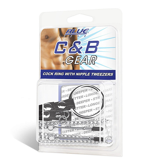 Кольцо на член с зажимами на цепочке Strap With Metal Snap