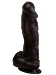 Фаллоимитатор на присоске с мошонкой Love Toy 20,5 см, черный