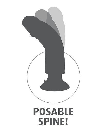 Вибратор King Cock 7 Vibrating Cock with Balls Flesh, 13 см