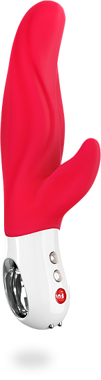Элитный женский вибратор Lady BI, 22 см, красный