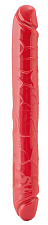 Двусторонний фаллоимитатор TOYFA Black&Red, 31 см, красный