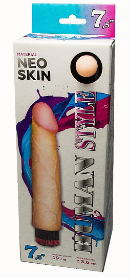 Вибромассажёр Human Style телесный, 19 см