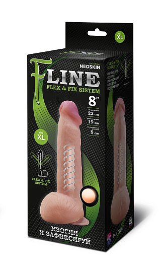 Фаллос неоскин на присоске F Line 8", телесный, 19 см