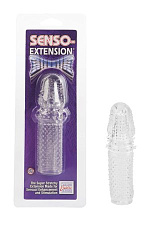 Прозрачная насадка на пенис с шипами Senso Extension