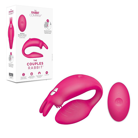 Кролик-вивайб для пар The Couples Rabbit, розовый