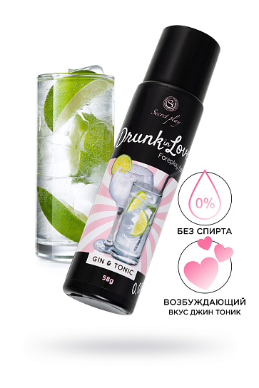 Лубрикант со вкусом джин-тоника Secret Play Drunk in Love, 60 мл