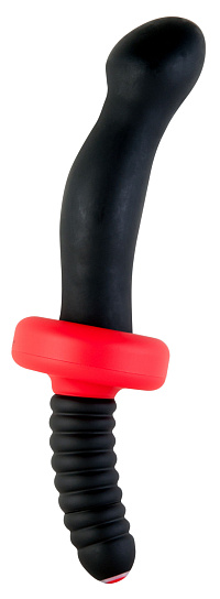 Двойной анальный вибратор, ToyFa Black & Red, черный