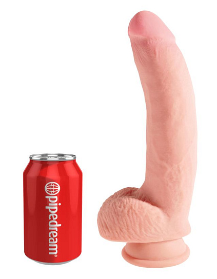 Фаллоимитатор с прочной присоской King Cock Plus 10 Triple, 19 см