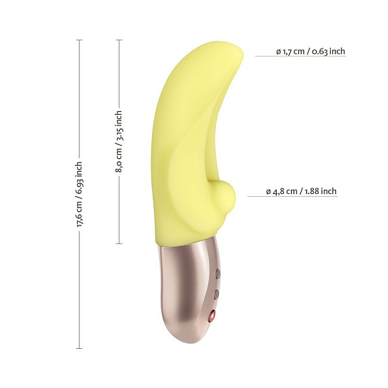 Вагинальный мини вибратор Cayona, 16см, желтый