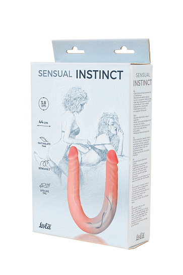 Гнущийся фаллоимитатор Sensual Instinct, телесный, 44 см