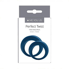 Набор из двух колец на пенис Perfect Twist Cock Ring Set