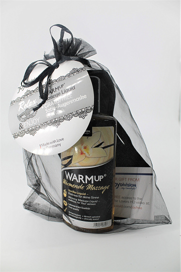 Съедобный массажный гель ваниль WARMup и маска на глаза, 150 мл