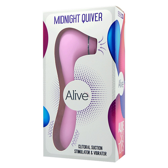 Бесконтактный стимулятор клитора Midnight Quiver Pink Adrien Lastic