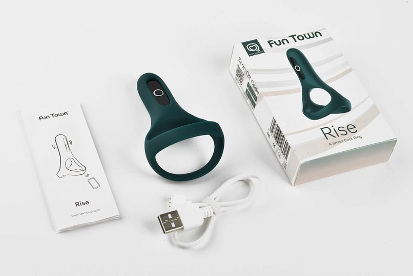 Двойное эрекционное кольцо Magic Motion Rise, темно-зеленое