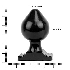 Большая пробка для анального секса ALL BLACK AB76, 12 мм