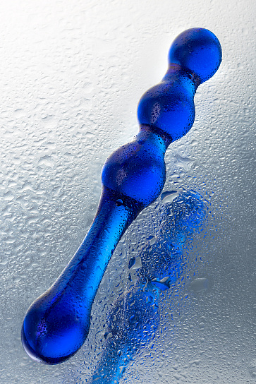 Синий фаллоимитатор Glas 20,5 см