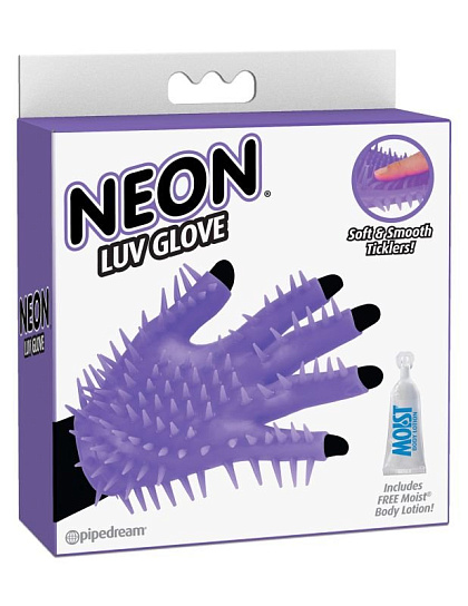Перчатка для чувственной стимуляции эрогенных зон Neon Luv Glove, фиолетовая